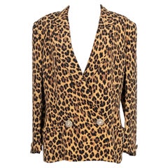 Chaqueta de leopardo con estampado animal Versace