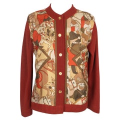 Hermès Cardigan en cachemire et soie de couleur Brown