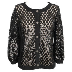 Chanel Black Cashmere Openwork Cardigan, 2008