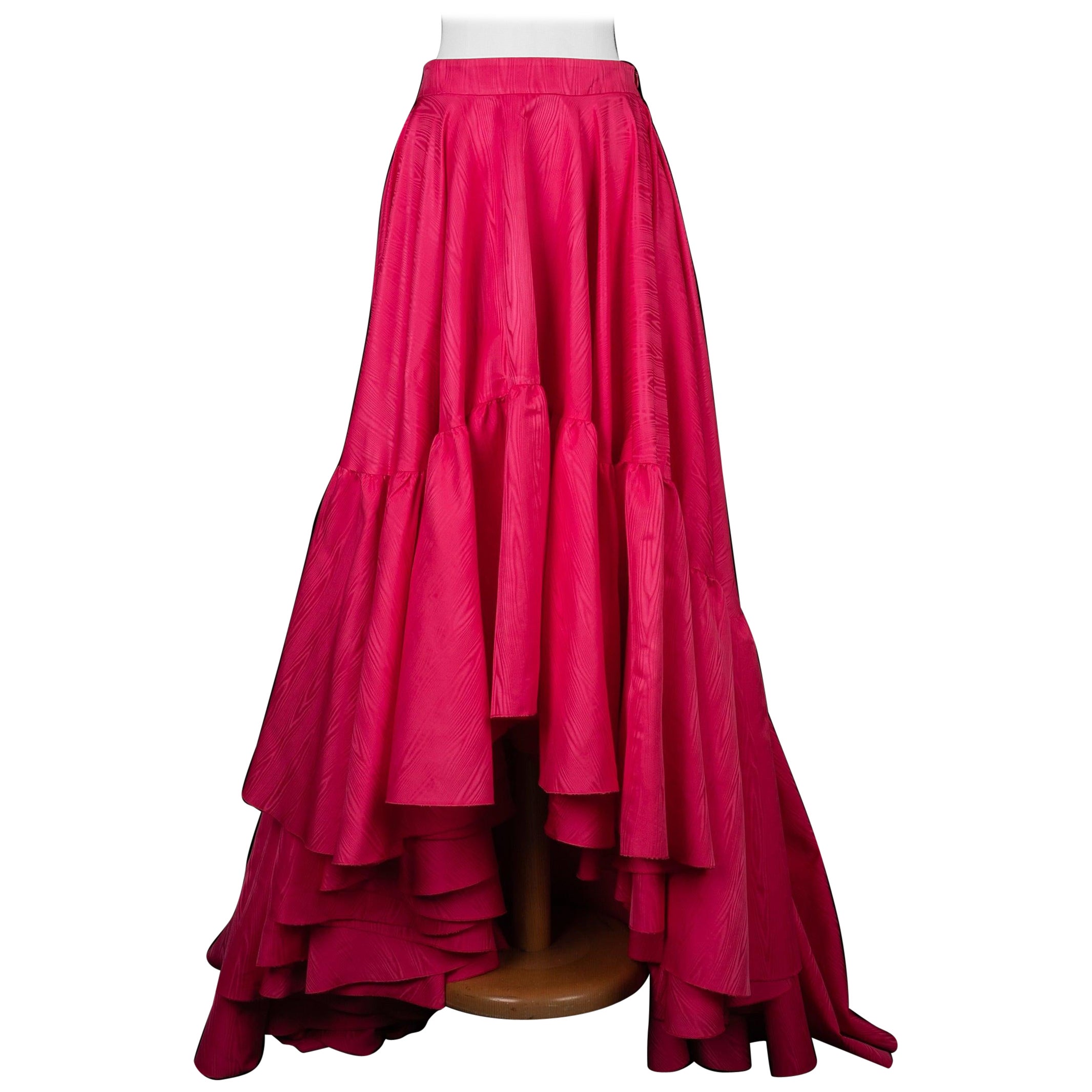 Pink Flounced Skirt For Sale