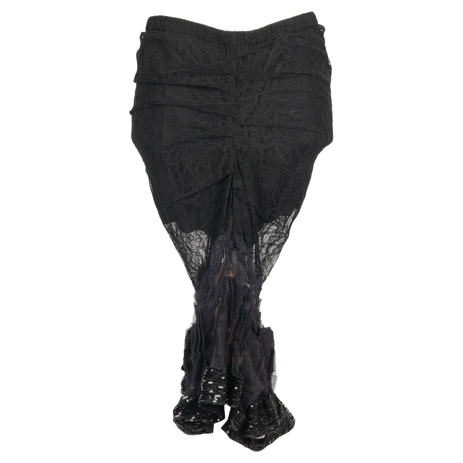 Christian Dior Black Lace Skirt, 2003 For Sale