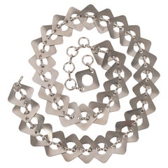 Paco Rabanne Silberner Metallgürtel mit Gelenk, 1970er Jahre