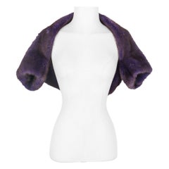 Giacca bolero Celine in visone color porpora