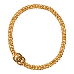 Chanel Turnlock Golden Metal Necklace, 1995