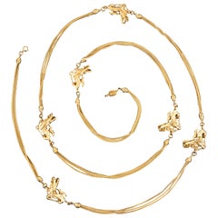 Chanel Golden Metal Necklace 'Capricorn'