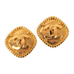 Chanel Golden Metal Earrings, 1996