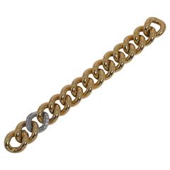 Collezione Monte Napoleone Gold Faux Diamond Vermeil Sterling Bracelet 10