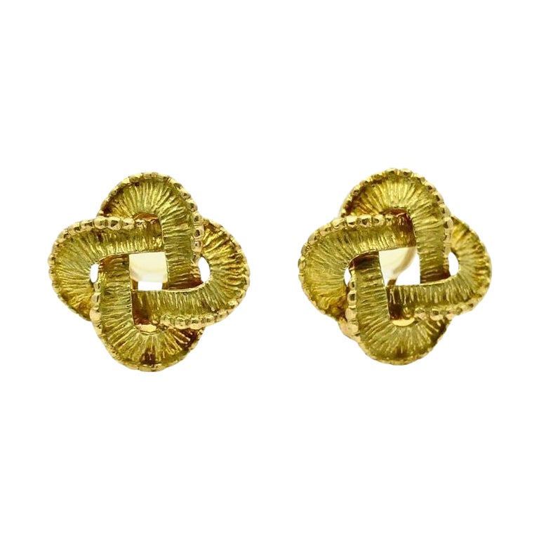 Tiffany & Co. Celtic Knot Gold Earrings