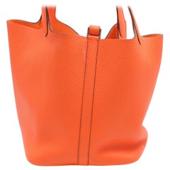 Hermès Minium Picotin Lock 22 Clemence Leather Bag - '20s