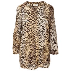 Vintage Valentino Miss V Leopard Print Top - '90s