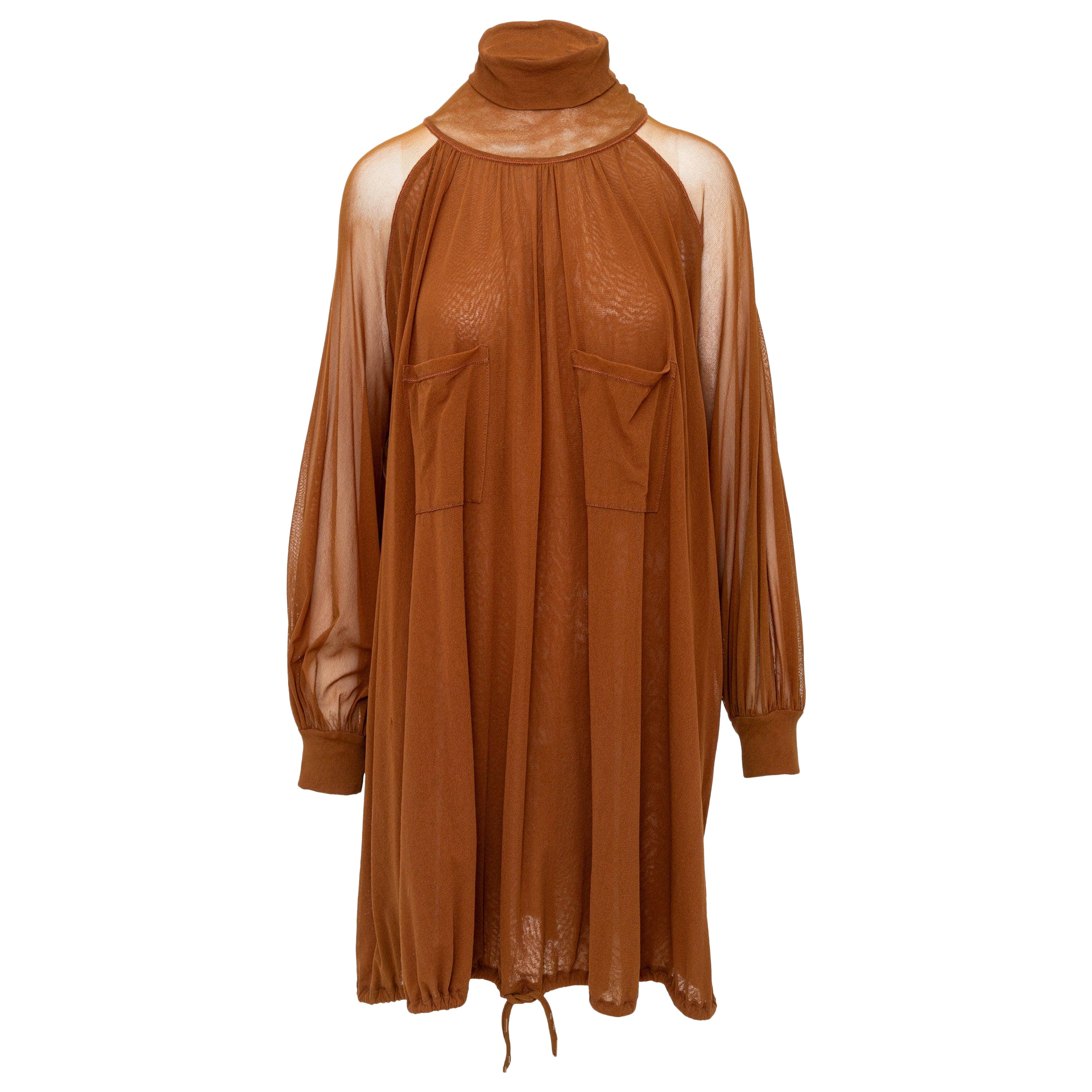 Jean Paul Gaultier Highneck Mesh Dress - '00s For Sale