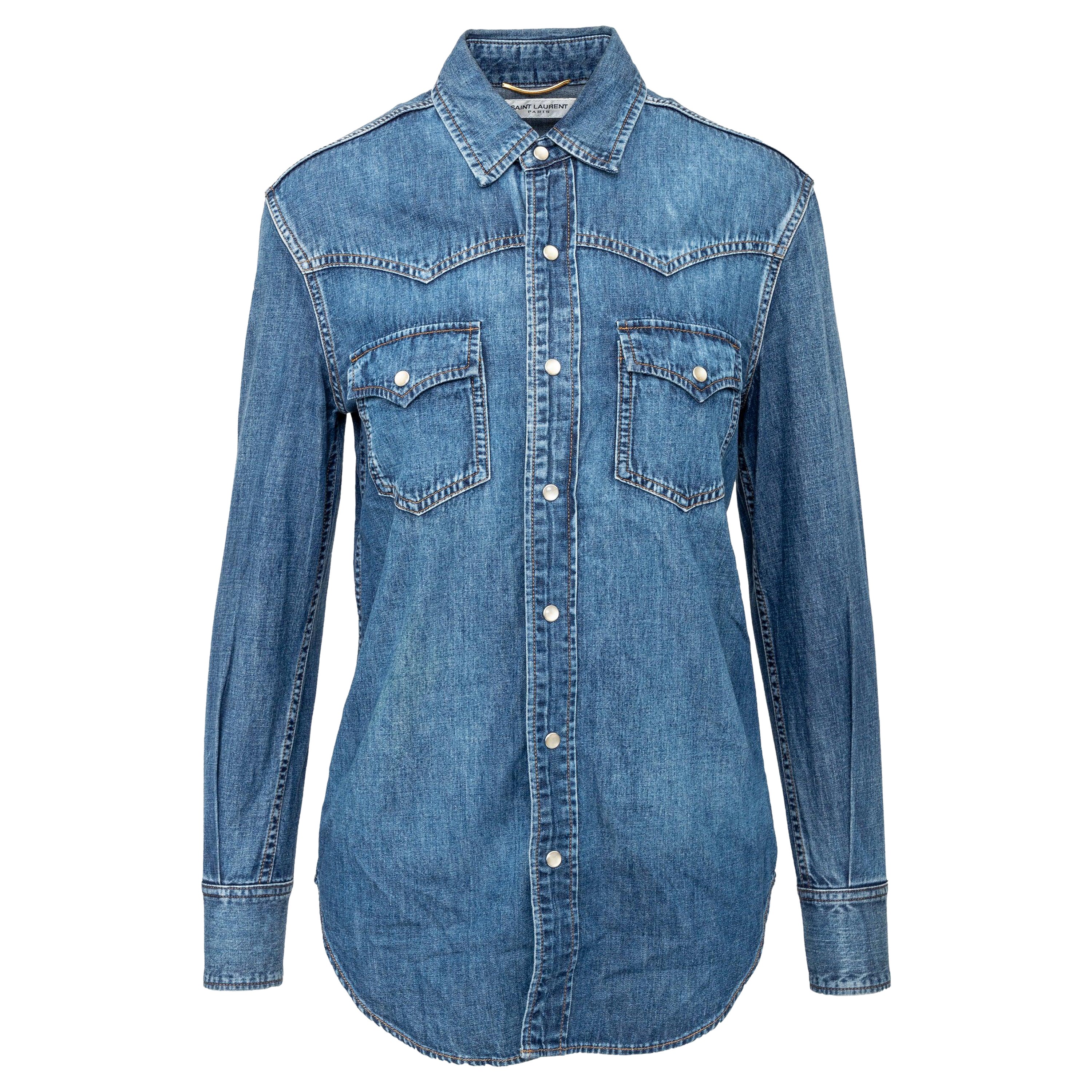 Saint Laurent Denim Shirt - '10s For Sale