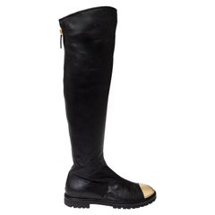 Giuseppe Zanotti Dalila Leather Metal Toe Boots - '10s