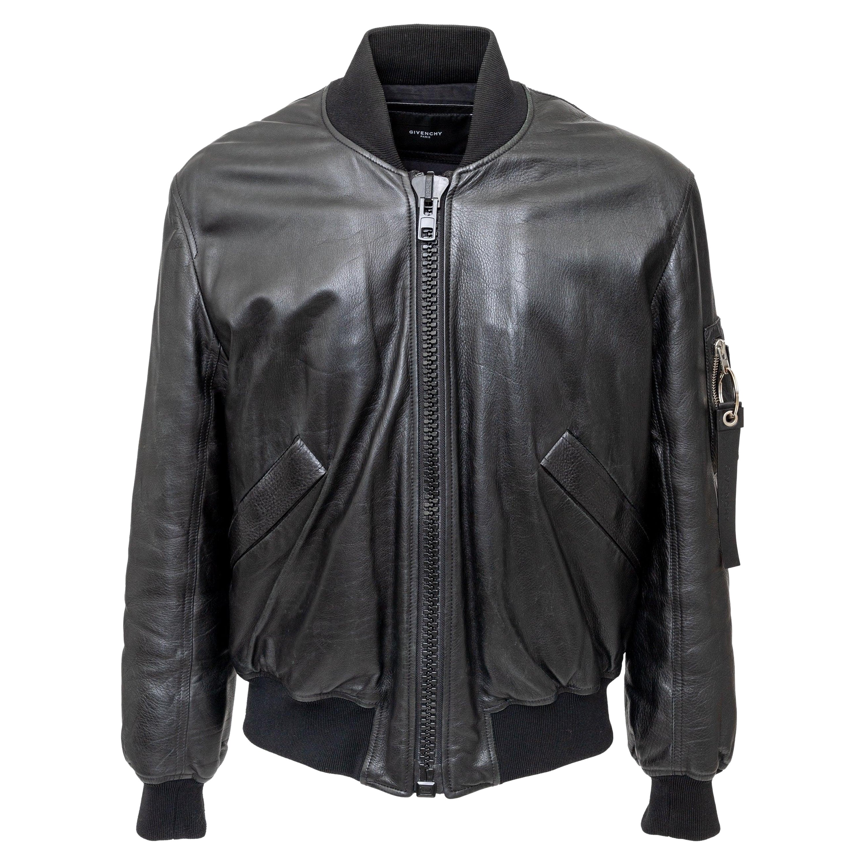 Givenchy Leather Bomber Jacket - '10s For Sale