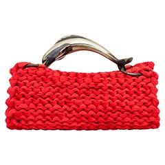 Giorgrio Armani Fabric Crotchet Handbag - '90s