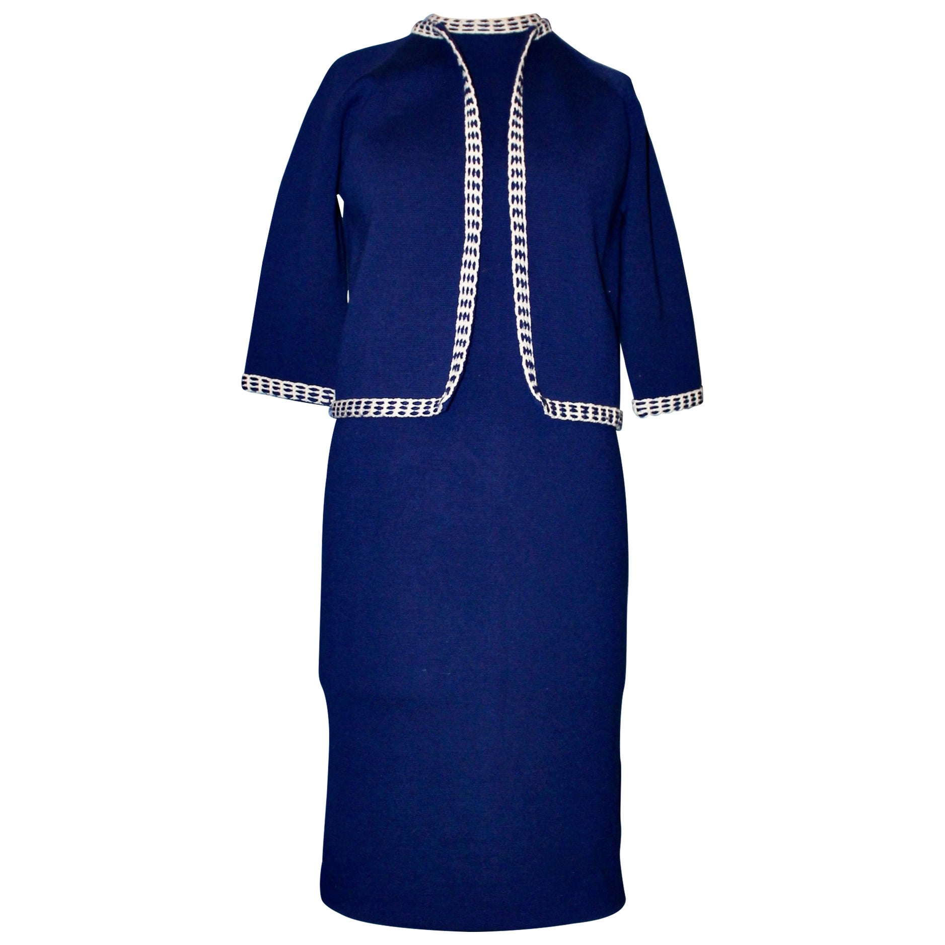 Anna Giovannozzi Dark Blue Jacket and Day Dress