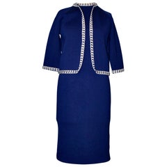 Anna Giovannozzi Dark Blue Jacket and Day Dress