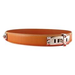 Hermes Brown Collier De Chien Cdc Belt Palladium Silver Hardware