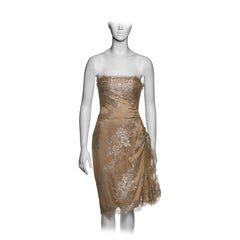 Givenchy by Alexander McQueen Haute Couture Metallic Lace Dress, FW 1998