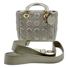 Lady Dior Bolso Pequeño ABCdior Cobre Claro Oro Cannage Piel Cordero c/ Correa ABC