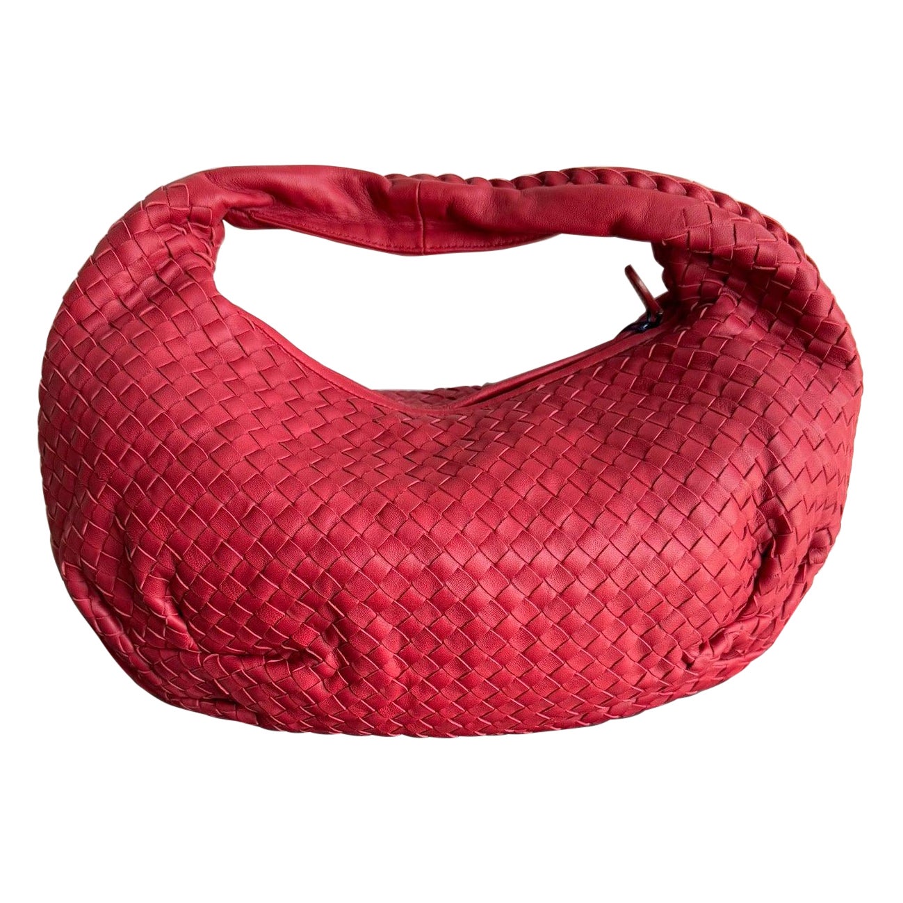 Bottega Veneta Belly Hobo Intrecciato Red Medium 40cm For Sale