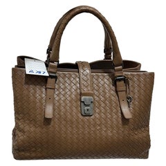 Bottega Veneta Roma Large Intrecciato Nappa Leather Brown Tan 35cm No Strap