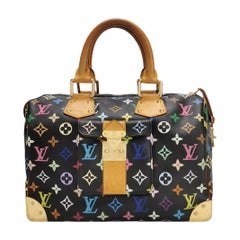 Louis Vuitton x Takashi Murakami Speedy 30 Lock Black Multicolor
