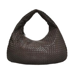 Bottega Veneta Veneta Hobo Dunkle Schokolade Braun Intrecciato Ledertasche 48cm