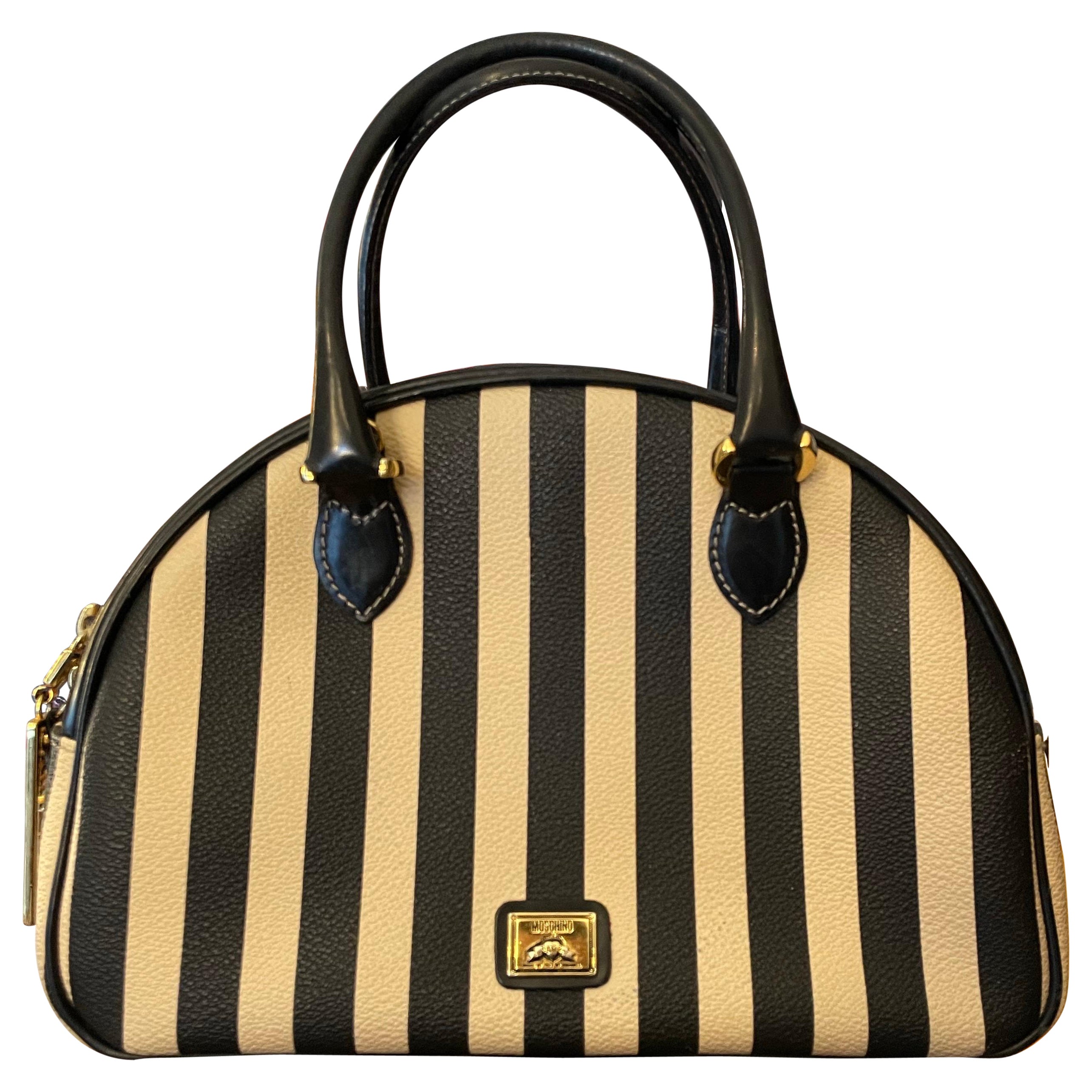 Vintage 1990s Moschino by redwall bowling bag For Sale
