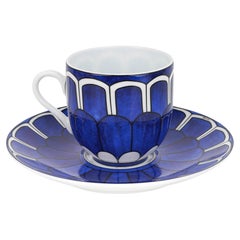 Set di quattro tazze e piattini Hermes Bleus d'Ailleurs Demitasse (Espresso)