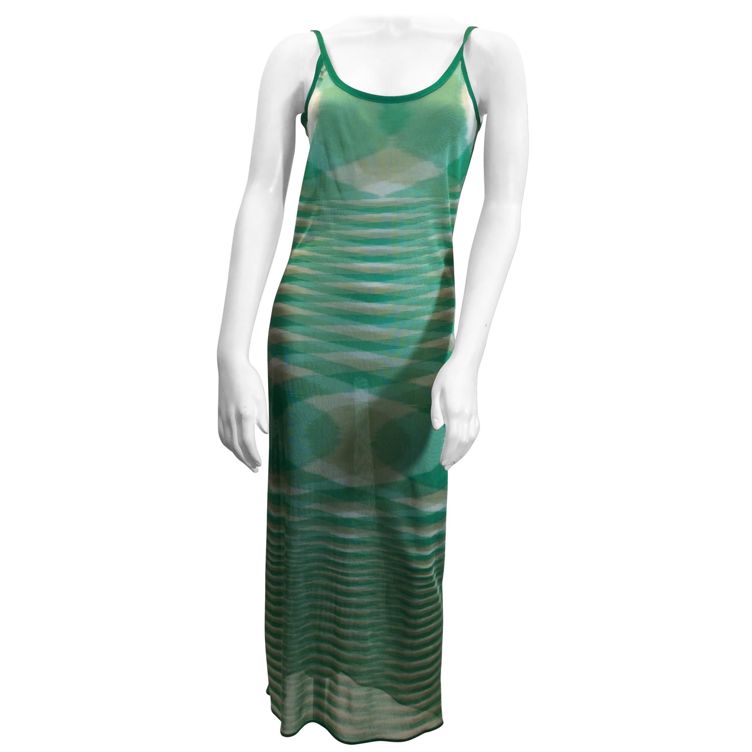 Missoni Knit Low Back Striped Dress For Sale