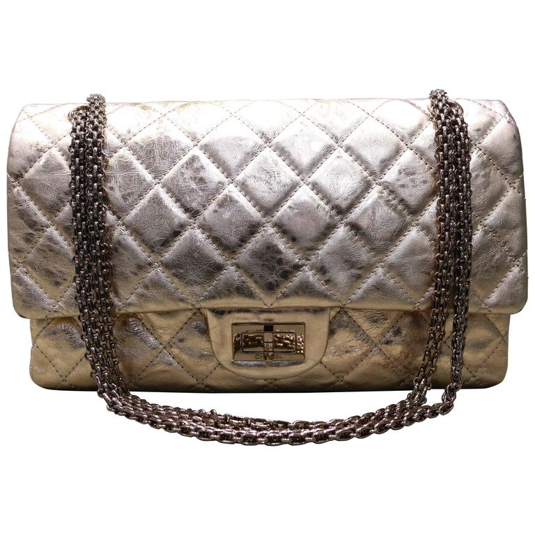 CHANEL Rose Gold Metallic Aged Calfskin Leather 224 2.55 Reissue Double  Flap Bag at 1stDibs