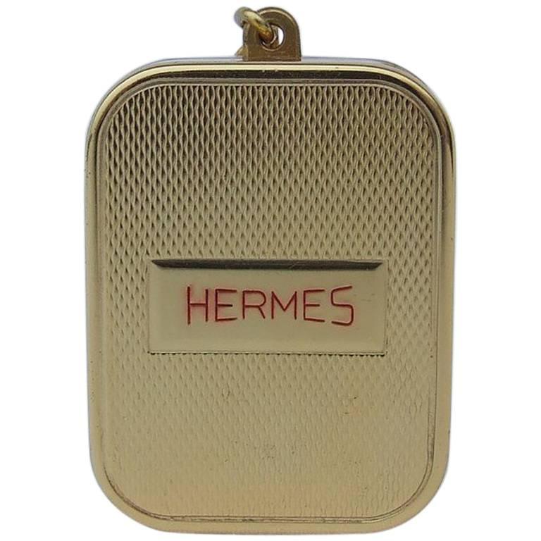 RARE Hermes Keychain music box Golden Metal