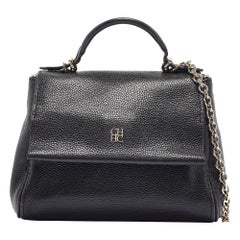Carolina Herrera Borsa Minuetto in pelle nera con manico superiore