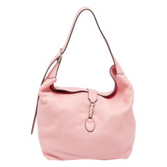 Gucci Pink Leather Medium Jackie 1961 Shoulder Bag