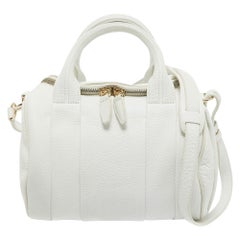 Alexander Wang Borsa Rocco in pelle granulata bianca