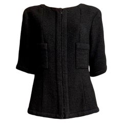 UNWORN Chanel Black Tweed Jacket Little Black Jacket LBJ  44