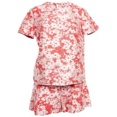 Stella McCartney Red Floral Jacquard Shorts Set S/M