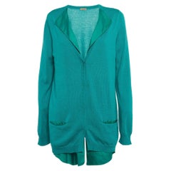 Bottega Veneta Green Cashmere and Silk Layered Cardigan M