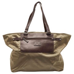 Tumi Khaki Greene & Greene & Greene marrone, pelle e nylon, Shopper Tote