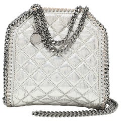 Bolso cruzado Falabella de piel sintética plateada Stella McCartney