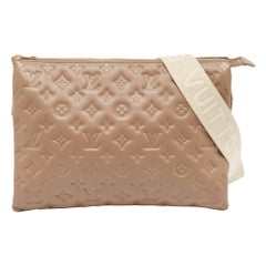 Louis Vuitton Taupe Monogram Puffy Leather Coussin MM Bag