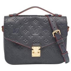 Louis Vuitton Blue Monogram Empreinte Leather Pochette Metis Bag