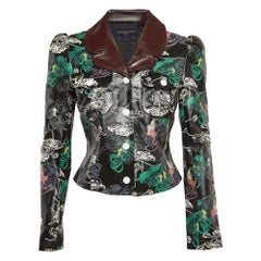 Louis Vuttion Printed Leather Jacket S