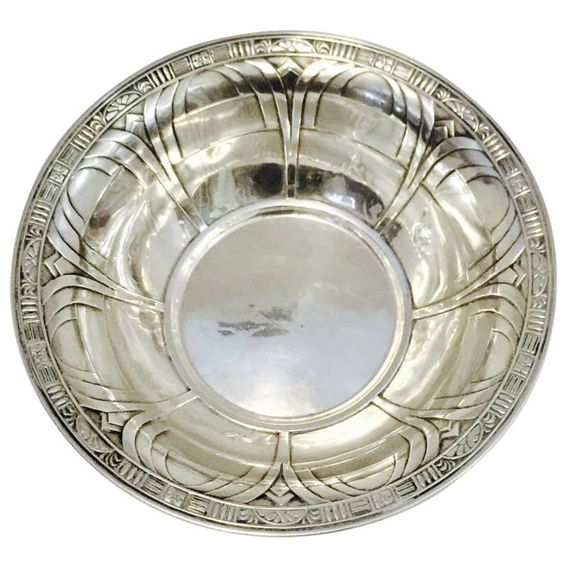 Extremely Rare Beautiful 1930 Deco Pattern Alvin Sterling Silver Bowl
