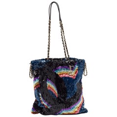 Chanel Multicolor Sequins CC Drawstring Chain Tote