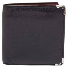 Cartier Black Leather Must de Cartier Bifold Wallet