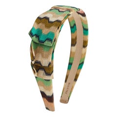 Fascia per capelli in maglia plissettata Missoni Multicolor