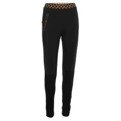 Louis Vuitton Black Jersey Monogram Elastic Belt Leggings S