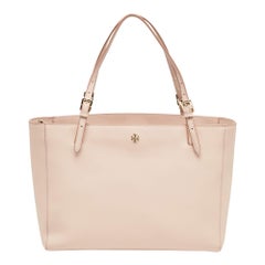 Tory Burch Pink Leather Large York Buckle Tote